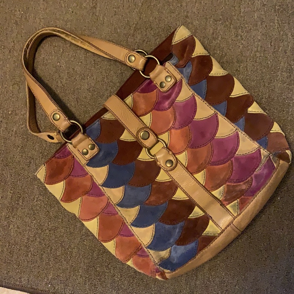 Lucky Brand Suede bag, Leather Handles